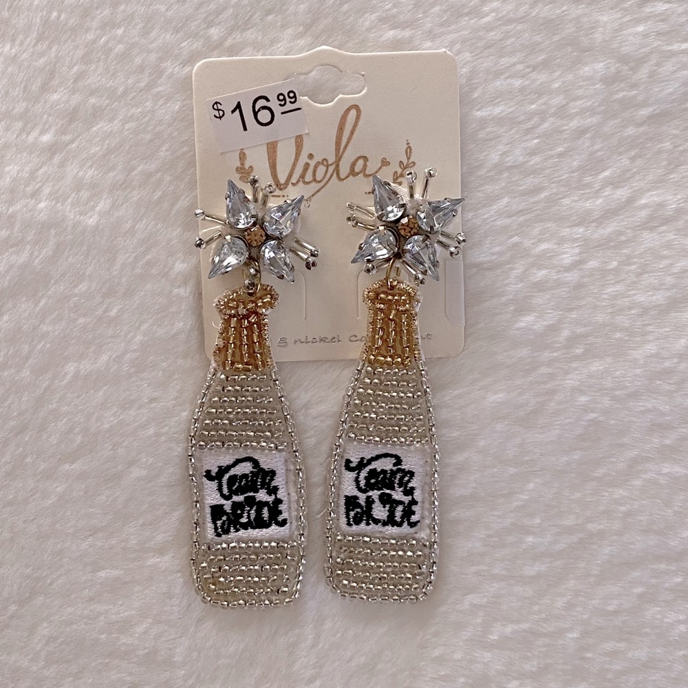 ✨ Team Bride beaded earrings